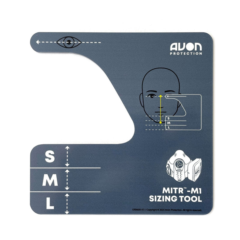 MITR™M1 Face Sizing Tool HalfMask Respirator Size Chart Avon